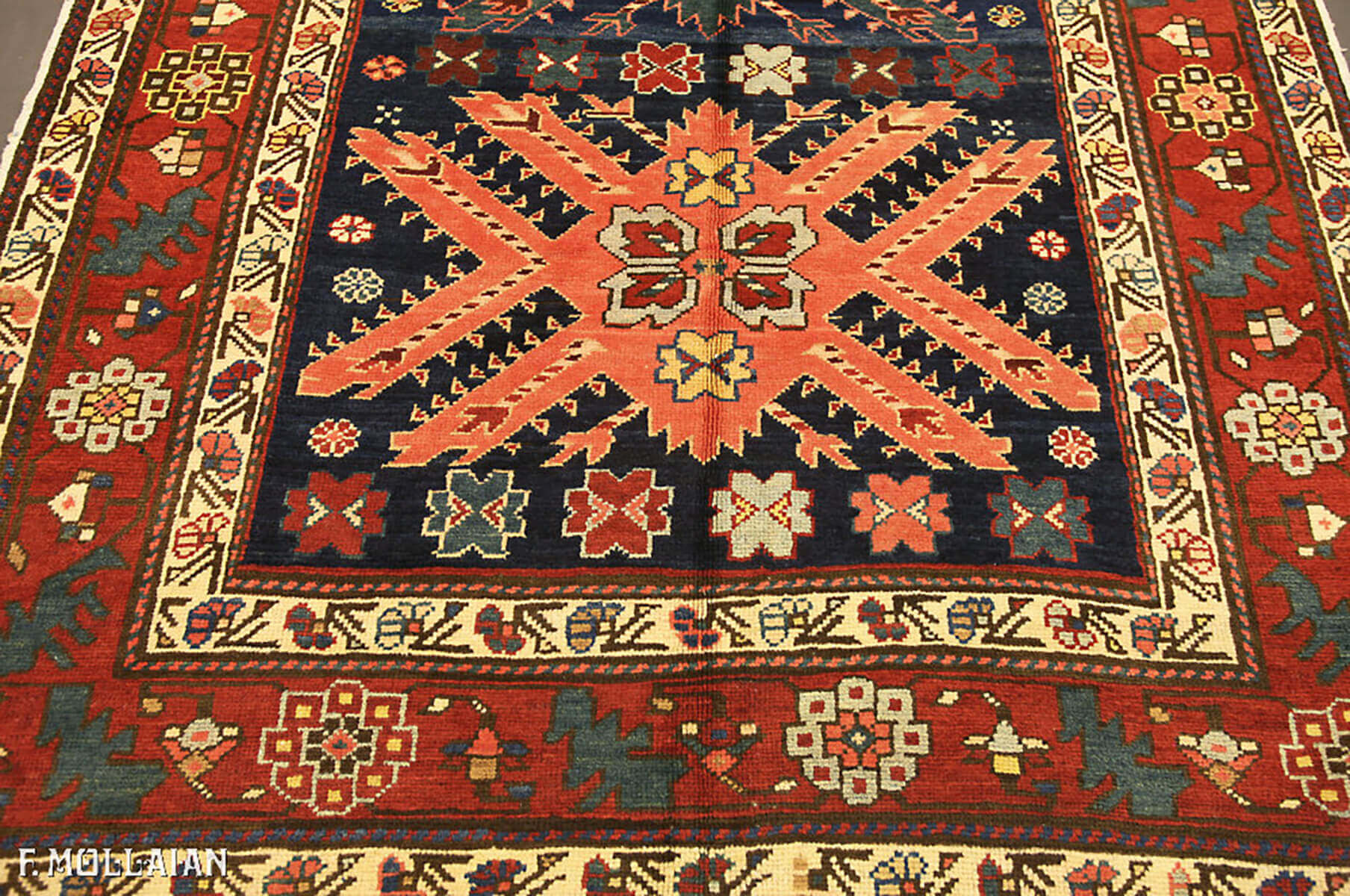 Antique Caucasian Kazak Adler Rug n: 8341